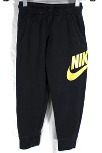 Vintage 90s Nike Spellout Swoosh Black Sweatpants Jogger Kids Boys 4-5 Years VTG - Picture 1 of 6