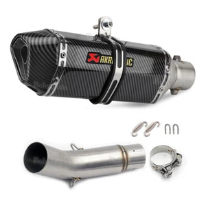 Motorcycle Exhaust Muffler Mid Link Pipe For Suzuki GSXR750 GSXR600 2011-2017 - Picture 1 of 9
