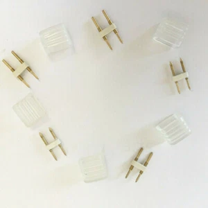 40 Sets 2 Pin Connector + End Cap for 8mm*16mm LED Neon Rope Light Strip Newly - Picture 1 of 9