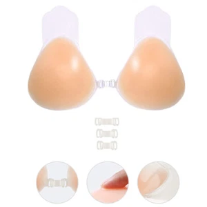 Selbstklebender klebender unsichtbarer BH Silikon Push Up BH Lifting Rückenfrei Trägerlos - Bild 1 von 14