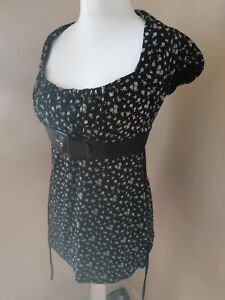 Dorothy perkins Black top dress tunic, size 14