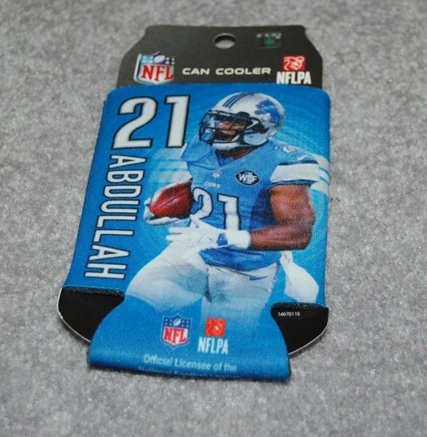 DETROIT LIONS AMEER ABDULLAH #21 NFL FOOTBALL SPORTS PLAYER CAN COOLER HOLDER Cover