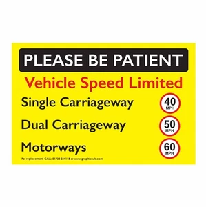 Speed Limited Aufkleber 40 MPH 50 MPH 60 MPH / LKW / LKW / LKW - Bild 1 von 2