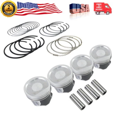 Pistons Rings Kit Fits 1996-2002 Dodge Dakota Jeep Cherokee Wrangler 2.5L OHV - Image 1 of 4
