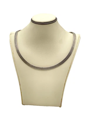 Collar de espiga de plata de ley 925 16,5" Foto 1 de 4