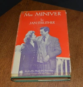 1940 MRS. MINIVER by Jan Struther 1st EDITION MGM MOVIE Dust Jacket Greer Garson - Imagen 1 de 12