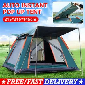 4-5 Person Tent Camping Auto Instant Pop Up Shelter Hiking Fishing Shade Outdoor - Picture 1 of 11