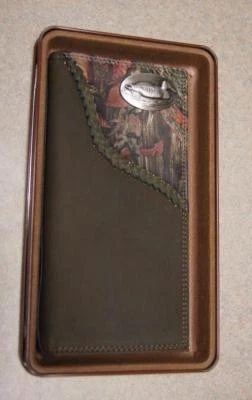 ZEP-PRO Duck Roper Leather Fence Row Camo Wallet GIFT TIN BOX - Image 1 of 4