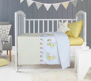 Crib Bedding Set 100% Cotton 3 pieces Quilt, Fitted Sheet, Pillow Case  - Picture 1 of 4