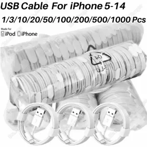USB Charger Cable Cord Lot For iPhone 6 7 8 Plus SE X XS XR 11 12 13 14 Pro Max - Picture 1 of 10
