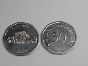 TOKEN DE TRANSPORTE NACIONAL 50p CASTILLO DE EDIMBURGO - Imagen 1 de 1