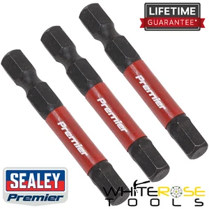 Sealey Power Tool Bits Premier Hex 6mm Impact 50mm 3pc Drill Screwdriver - Picture 1 of 1
