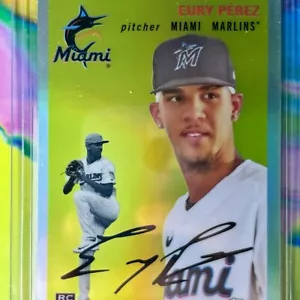 Eury Perez Rookie Card 2023 Topps Chrome Platinum Anniversary Refractor #172 RC - Bild 1 von 7