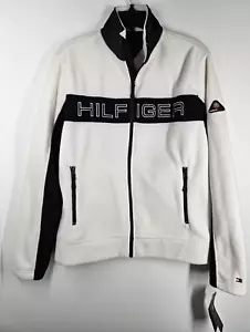 Giacca in pile da uomo Tommy Hilfiger taglia S beige nero vintage 2012 nuova! - Foto 1 di 12