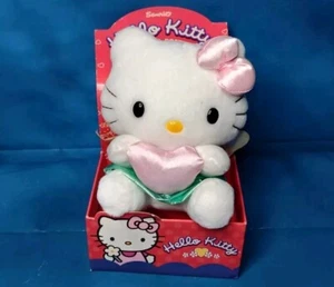 Hello Kitty Engel Plüsch hält ein Herz Valentinstag rosa Vintage - Bild 1 von 3
