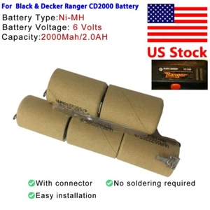 Battery pack for Black Decker Ranger CD2000 Cordless 6v Drill - Picture 1 of 3