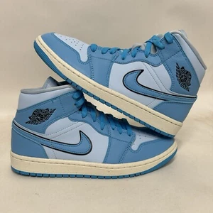 Nike Air Jordan 1 Mid SE WMNS “Ice Blue” DV1302-400 Shoes Women’s 9 Worn - Picture 1 of 10