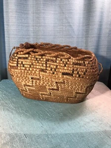 Antique Western Washington Salish Basket Maybe Cowlitz Late 19th Century As Is - Picture 1 of 12