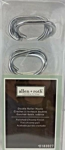 Allen Roth 'C' Polished Chrome Finish Shower Curtain Hooks 12PC - Picture 1 of 4