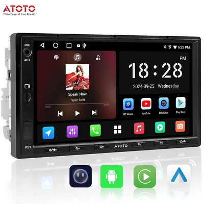 ATOTO A5L 7" 2 DIN Autoradio Android Wireless CarPlay Bluetooth Senza fili DSP - Immagine 1 di 4