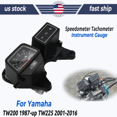 For Yamaha TW200 TW225 2001-2006 Speedometer Tachometer Instrument Gauge US Foto 1 de 4