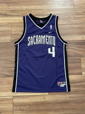 Camiseta Nike Sacramento Kings Chris Webber #4 púrpura vintage juvenil talla XL Foto 1 de 4