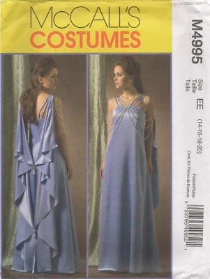 McCalls Sewing Pattern 4995 Padme Amidala Star Wars Dress Costume Sz 14 - 20 New - Image 1 of 4