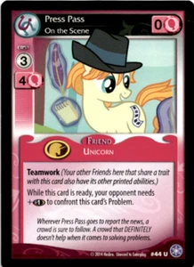 My Little Pony CCG Crystal Games MLP Enterplay Hasbro Press Pass #44U - Picture 1 of 2