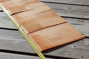 Tejas de alerce 20 cm, partidas 1 metro tejas de madera manualidades decoración - Imagen 1 de 2