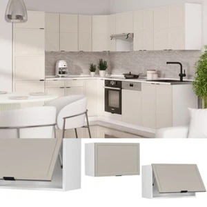 Hängeschrank Fame-Line Weiß Grau-Beige gerahmt 60 cm flach Vicco - Bild 1 von 5