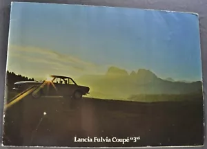 1974-1975 Lancia Fulvia Coupe 3 Catalog Brochure Nice Original 4-Language Text - Picture 1 of 13