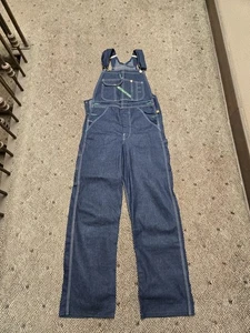 Vintage KEY Imperial Overall Trägerhose Herren blau Jeans Denim Workwear Farmer Barn XS - Bild 1 von 5