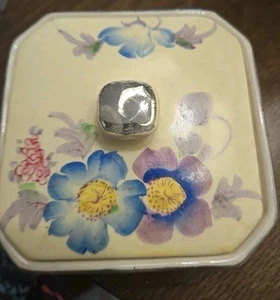 Vintage Hand Painted Trinket Box Mikori Ware Made In Japan. Floral Print - Picture 1 of 9