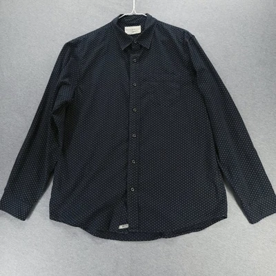 Camisa Denim & Supply Ralph Lauren Para Hombre Grande Negra Lunares Abotonada Informal Foto 1 de 4