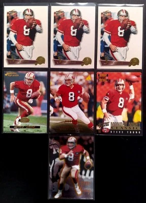 Steve Young 49ers 7 NFL Card Promo Lot Ultra Rare - Image 1 of 2