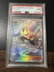PSA 9 Lillie 147/149 Full Art Rare Trainer 2017 Pokémon TCG Sun & Moon Base Set - Bild 1 von 2