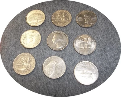 K702~State Quarter ~Set of 9 Assorted Some Rather Rare 1999-2020 Collection Coin - Image 1 of 3