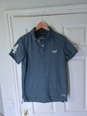 Superdry Men's Polo Shirt Size Large Medium Blue Navy - Image 1 of 4