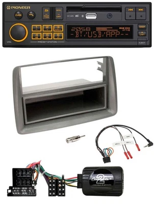 Pioneer DAB Lenkrad USB Bluetooth Autoradio für Fiat Panda 04-10 169 grau - Bild 1 von 4
