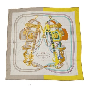 HERMES Giant Square Brides de Gala Applique Pique Size 140 Cashmere70%/Silk3... - Picture 1 of 7