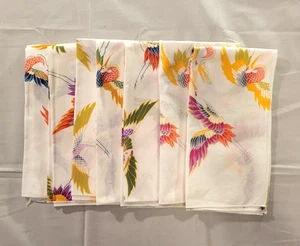 Juego de 7 Servilletas Decorativas Garza Pájaro Tela Doble Pliegue Color Vibrante - Imagen 1 de 4