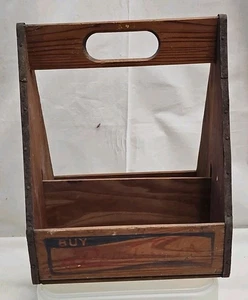 Vintage 1940’s Pepsi-Cola Double Dot Logo Wooden 6-Pack Flaschenträger - Bild 1 von 8