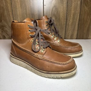 Cole Haan Mens Holland Moc Toe Waterproof Brown Boots Size 9.5M - Picture 1 of 12