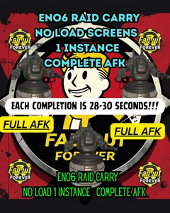 Fallout 76 {PC} RAID-STAGE 1 TRANSPORTE AFK COMPLETO--3 HORAS 300+ TERMINACIONES - Imagen 1 de 2
