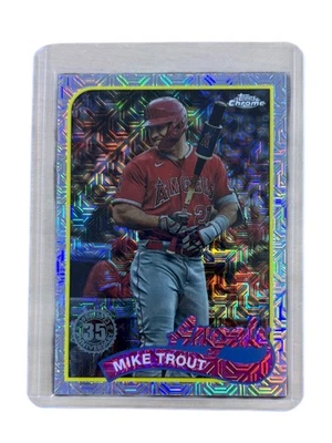 Mike Trout LA Angels 2024 Topps Chrome 35th Mojo Refractor #T89C-17 - Image 1 of 2