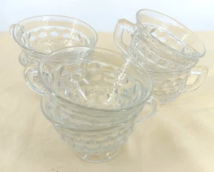 Fostoria American Clear Cubist - Set Of 6- Tea Coffee Punch Cups Flared Pedestal - Picture 1 of 8