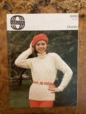 Women’s Knitting Patterns Chunky Jumper 32-40” Sirdar 6093 - Image 1 of 2
