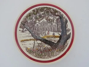 Vernon Kilns California Art Pottery Bit of Old South A Southern Mansion piatto - Foto 1 di 2