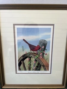 Randy McGovern signierter limitierter Druck "Cardinal And Morning Glory" - Bild 1 von 11