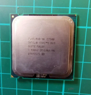 Microprocesador CPU Intel Core 2 Duo E7500 2.93 GHz, 3M, 1066 FSB - Socket LGA - Imagen 1 de 2